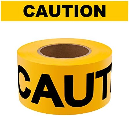 סאניבס 3 קלטת בטיחות בריקדה זהירות/זירת פשע אל תיכנס קלטת אזהרה צהובה עם הדפס שחור