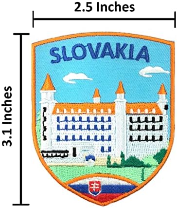 A-One טירת ברטיסלבה חום אטום טלאי מגן מגן+טלאי רקמה של סלובקיה דגל קאנטרי.