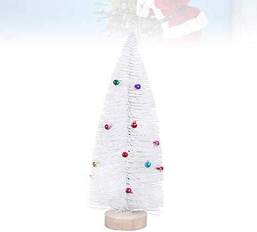 Pretyzoom 15 סמ מיני עץ חג המולד לבן מחט אורן יציר