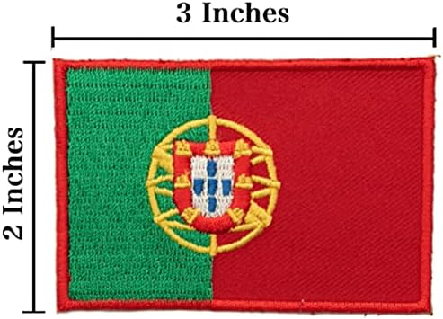 A-one 2 PCS חבילה- Lisbon Belém Slemble+Flagal Flag Flag Pin and Patch, Take Country Take Count