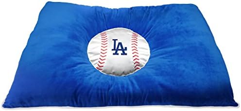 מיטה לחיות מחמד ליגת הבייסבול - לוס אנג 'לס דודג' רס רך & מגבר; מיטת כרית קטיפה נעימה. - מיטת