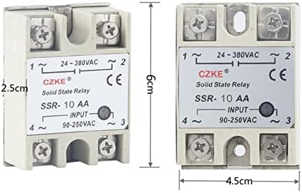 ממסר מצב מוצק של PCGV SSR 10AA 25AA 40AA בקרת AC AC מעטפת לבנה שלב יחיד ללא כיסוי פלסטיק כניסה AC
