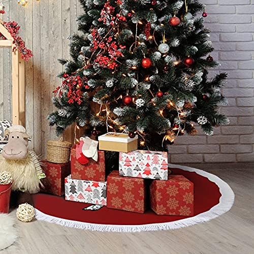 מחצלת חצאיות עץ חג המולד של אירי שמרוק עם קישוטים למסיבות חג של חווה ליל כל הקדושים 48 x48