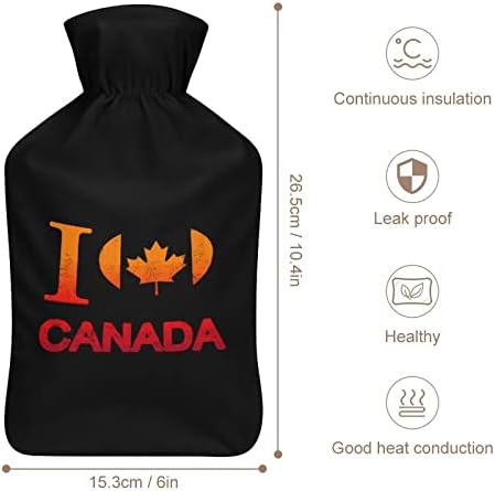 אני אוהב בקבוק מים חמים בקנדה עם כיסוי רך שקית מים חמים לרגליים ידניות בכתף ​​צוואר חם יותר