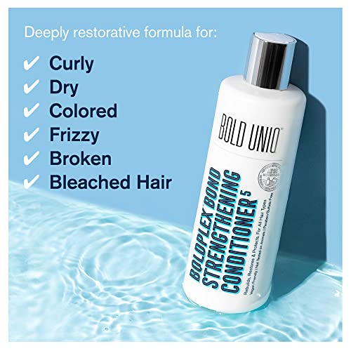 שמפו נועז של UniQ Boldplex, מרכך וערכת סרום שיער משאירה - לשיער יבש ופגום - תיקון והידרט - לסוגי שיער מתולתלים,