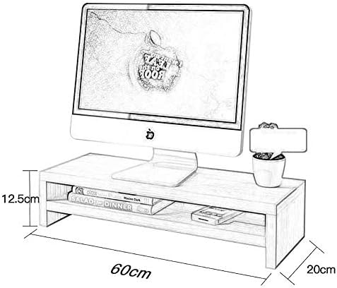 שולחן מארגן שולחן עץ מעמד צג מחשב משכים צג, משרד פרימיום צג מחשב & מעמד מחשב נייד, עם מקלדת שטח אחסון-ד