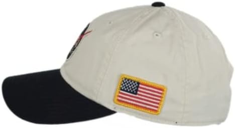 אמריקאי מחט נאס א ארצות נמושה בייסבול אבא אבזם רצועת כובע שנהב / חיל הים
