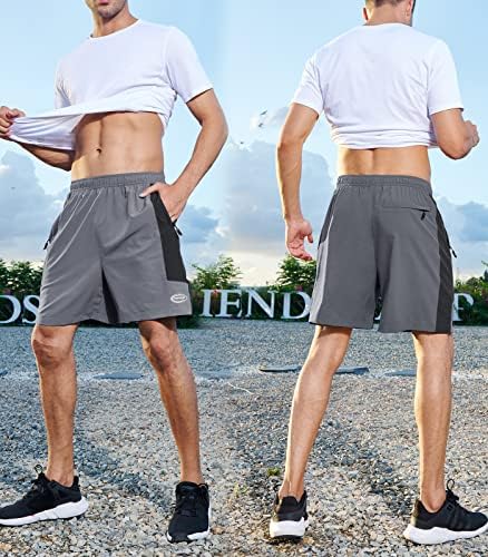 מכנסי ספורט לגברים - 4 מארז מכנסי כדורסל מהירים יבשים לגברים-אימון, חדר כושר, ריצה