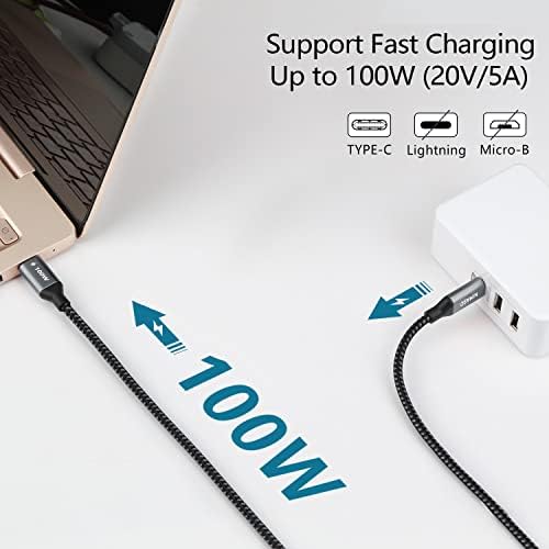 XVZ USB C ל- HDMI 4K מתאם Multiport, 3 בסוג 1 רכזת C עם USB 3.0 + USB C טעינה נמל ממיר דיגיטלי תואם