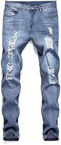 מכנסי ג'ינס זפוטיים לגברים רזים מתאימים מכנסי טרקלין עבודה נוחים מזדמנים