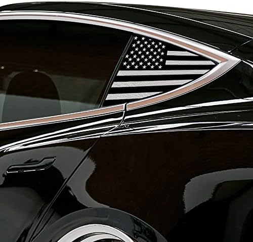 2 יחידים קדומים ברבע האחורי חלון דגל דגל אמריקאי מתאים לטסלה דגם 3 מדבקות 2017 -למעלה ויניל