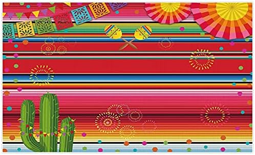 Allenjoy Mexican Fiesta נושא פסים צבעוניים יום הולדת יום הולדת Cinco de Mayo Luau Table Table