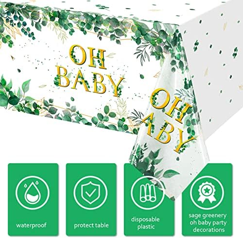 12 חבילות מרווה ירקות אוי תינוקות מפות מפות מפלסטיק קישוטי מסיבת מקלחת לתינוק