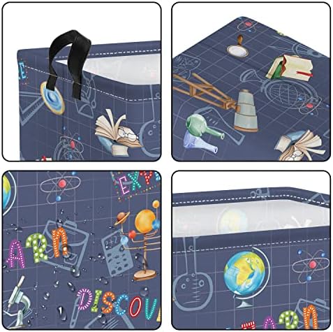 קלסטייל למידה כלים ספרים גלוב שליט מדף סל לילדים חדר טלסקופ מיקרוסקופ מחשבון כחול מלבן בגדי צעצועי