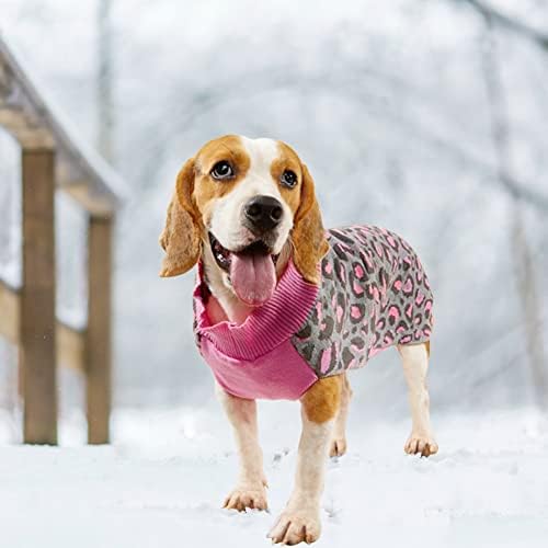 סוודר כלבים של שריפט לסוודרים של כלבים קטנים/בינוניים/גדולים נמר סוודרים לכלבים לבנות סוודרים חתולים סוודר