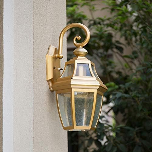 ZJHHYXYH מנורה קיר חיצונית בסגנון אירופאי אטום מים מנורת גינה וילה חיצונית מנורת קיר שער קיר