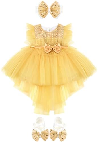 לילס תינוקת לילס נערת טול שמלת תחרות 3 חלקים למסיבות תלבושת חתונה