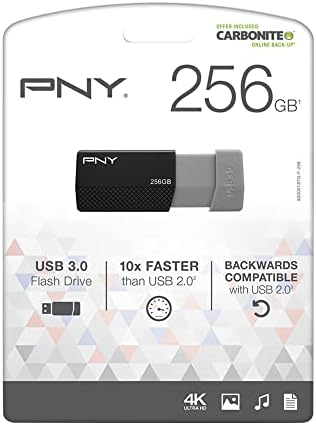 PNY USB 3.0 כונן הבזק, 256 ג'יגה-בייט, צבעים שונים, P-FD256ELEDG