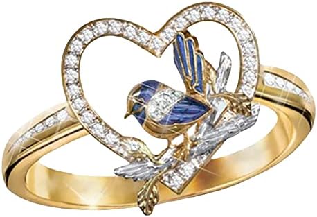 טבעות לנשים 2023 מתנות ליום הולדת דרור אירופאי טבעת אופנה ציפורים אפוקסי ותכשיטים של WREN American Creative