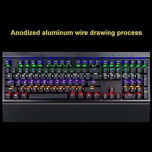 108 מפתחות כפתור מקצועי משחק מכאני מקלדת תמיכה תאורה אחורית משחקים עמיד למים מקלדת עבור מחשב מחשב נייד
