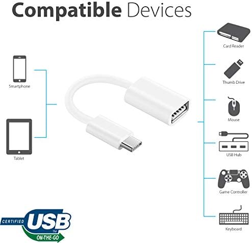 מתאם OTG USB-C 3.0 תואם ל- LG LG XBOOM GO PL2P עבור פונקציות מהירות, מאומתות, מרובות שימוש, כמו מקלדת,