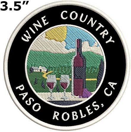 Vinyard - Country Wine - Paso Robles, קליפורניה 3.5 רקמה DIY ברזל או תפירה טלאים דקורטיביים נופש הנושא נושא חידוש