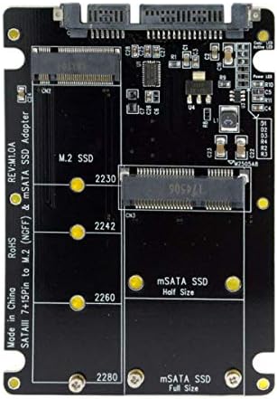 CABLECC COMBO M.2 NGFF B-KEY ו- MSATA SSD ל- SATA 3.0 מארז ממיר מתאם