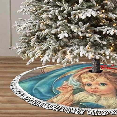 מרים בתולה עם חצאיות עץ ישו קישוטי חג המולד, חצאית עץ עונתית עונתית לחג מסיבות חג המולד, כל האירועים 36