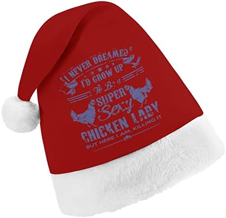 סופר סקסי עוף ליידי בפלאש חג המולד כובע שובב ונחמד סנטה כובעי עם קטיפה ברים ונוחות אוניית חג