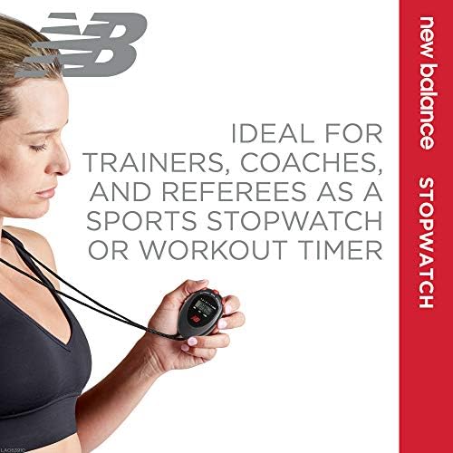 שעון עצירה של איזון חדש - שעון עצר דיגיטלי מרווח טיימר תרגיל כף יד לתצוגה לספורט ואילוף ספורטאי, שחור/אדום