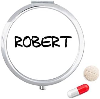 מיוחד כתב יד אנגלית שם רוברט גלולת מקרה כיס רפואת אחסון תיבת מיכל מתקן