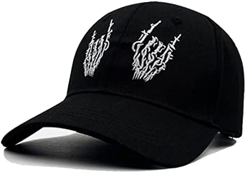 בייסבול כובע עם גולגולת אצבע רקמת יוניסקס מגניב היפ הופ כובע קאובוי נהג משאית כובע מתכוונן