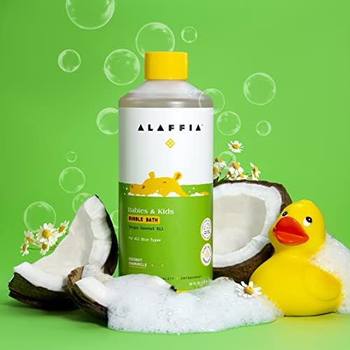אמבטיית קצף לתינוקות וילדים של אלפיה, יסודות אמבטיה עדינים לעור עדין, פורמולה צמחית נטולת פרבנים וסולפט, טבעונית,
