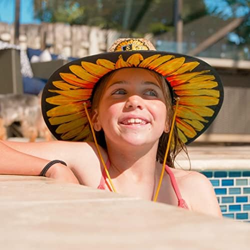 חברה ילדים קש כובע קיץ חוף כובע ילדה שמש כובע & ילד שמש כובע עבור אולטרה סגול קרני ושמש הגנה עבור פעילויות