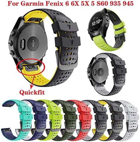GIKOS צבעוני QuickFit רצועת שעון עבור Garmin Fenix ​​7 7x 5 5x 3 3 HR 945 fenix 6 6x צפה Silicone