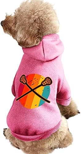 רטרו וינטג 'מקלות קרוס קפוצ'ונים מחמד אופנה בגדי כלבים רכים חמים סוודר חיות מחמד עמיד עם כובע