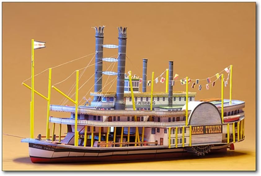 מארק טוויין קיטור ההנעה סירת נייר דגם ערכת צעצוע ילדים מתנות