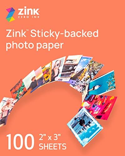 Canon Ivy Mini Photo מדפסת לסמארטפונים-הדפסים דביקים-גב, Zink ™ ™ Back Back Back Pack