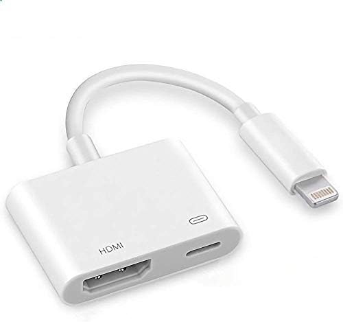 מתאם AV HDMI דיגיטלי, ברק אייפון מוסמך של Apple MFI למחבר HDMI תואם לאייפון 12/12 Pro 11 Pro/XS/XR/X/8 7 SE, iPad