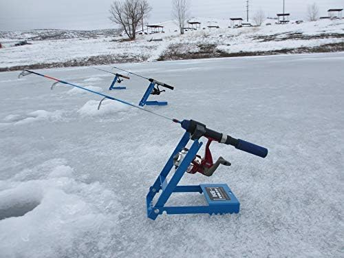 מוצרי Bullnose מקורי קצה דיג קרח כחול מקורי מטה-קצה רגיש לעקיצות הדגים הקלות ביותר- מתאים לרוב הסלילים