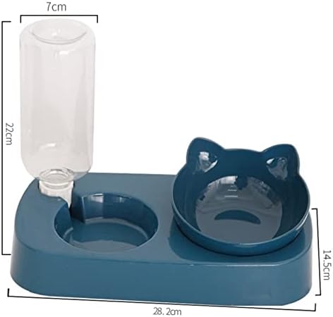 אספקת כלב חמוד חתול אוזני צורת מזון מזין קערה + מים בקבוק ציוד לחיות מחמד כלב חתול מתקן קערת מים סט גור חתלתול