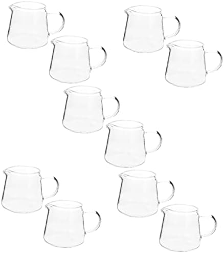 המוטון 10 יח 'כוס חלב כוס מים קנקן זכוכית כוסות אספרסו איטלקי אספרסו WDT אספרסו רוטב שפך רוטב קנקן קרם קרם