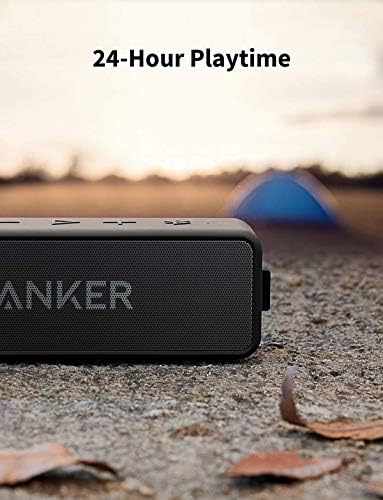 Anker Soundcore 2 רמקול Bluetooth נייד עם צליל סטריאו 12W, Bluetooth 5, Bassup, IPX7 אטום למים, זמן משחק