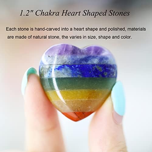 אבן לב קריסטל 2 יחידות, אבני דאגה לחרדה, אבן אהבה לב, אבן מלוטשת של כיס לב נפוח, לבבות אבני חן, אבני לב