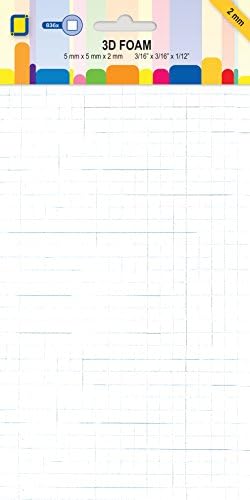 נקודות קצף 3D של JE XL - 2 ממ, 2 ממ, לבן