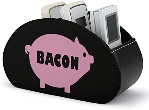 BACON ו- PIG PIG PU עור PU מחזיקי שולטים מרחוק של שולחן כתיבה מארגן שולחן אופנה עם 5 תא עם 5 תא