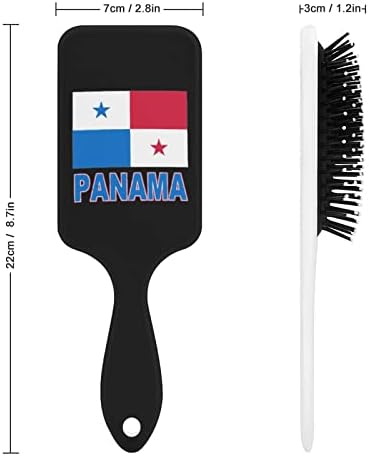 גאווה של פנמה - מברשת שיער דגל פנמה מברשת מברשת חמוד מסרק כרית אוויר לגברים מתנת שיער נשים
