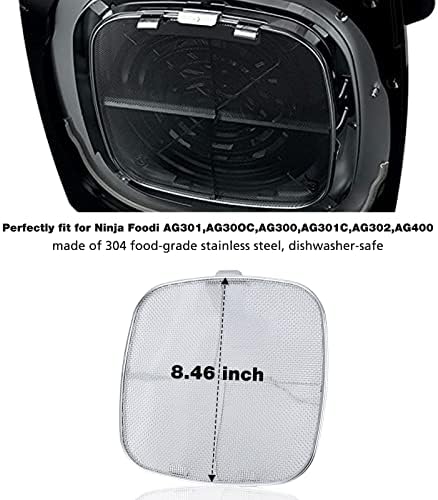 מגן מפזרים נירוסטה לאוכל AG301, אביזרים לאוכל לשימוש חוזר 5 ב -1 בגריל מקורה-אוכלי גריל ואביזרי טיגון אוויר