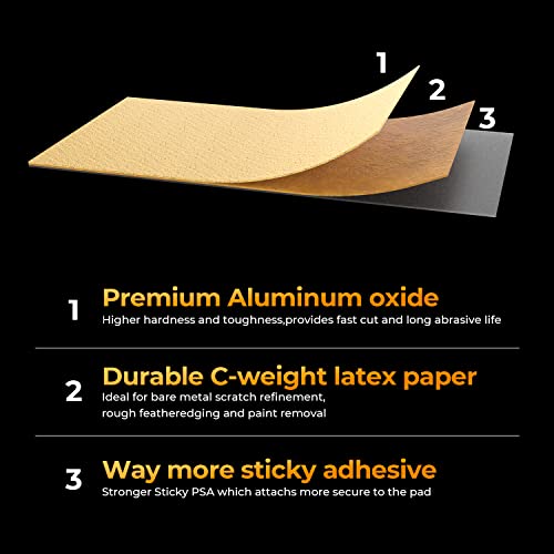כלים 220 גליל נייר זכוכית חצץ, 2-3/4 רוחב 20 יארד דבק עצמי דבק עצמיות PSA נייר חול דביק לעיבוד עץ, מתכת, פלסטיק,