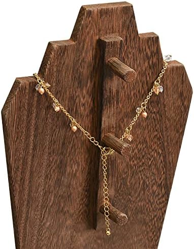מחזיק שרשרת מרובה של Mooca מעץ ותצוגת תכשיטים עמדו למכירה: רב -תכליתי וקל משקל עם תצוגות נשלפות